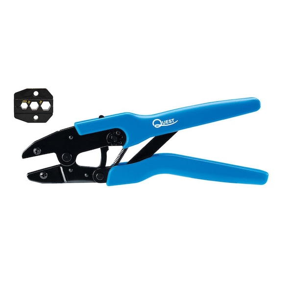 Coax Ratchet Crimp Tool - .350 in/.320 in/.255 in For 1Pc F On Rg-59/6/6 Quad